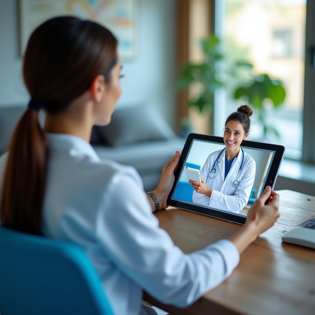 Uzaktan sağlık hizmeti veren dijital doktor uygulaması